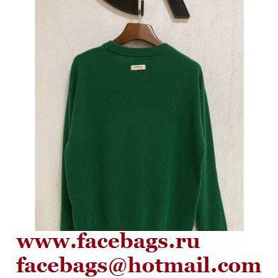 Gucci Freya Hartas animal wool sweater green 2021