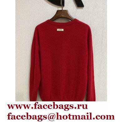 Gucci Freya Hartas animal wool sweater red 2021