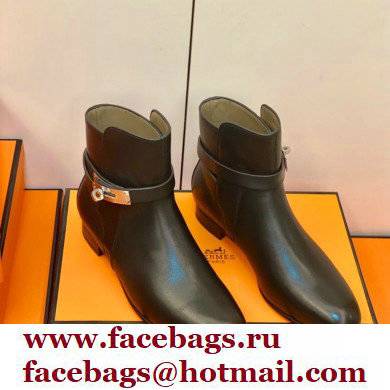 Hermes Neo Ankle Boots Black Handmade