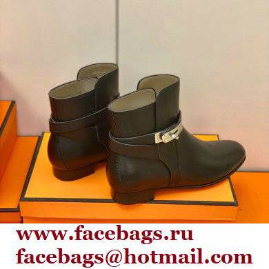 Hermes Neo Ankle Boots Black Handmade