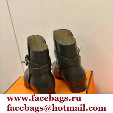 Hermes Neo Ankle Boots Black Handmade