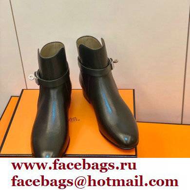 Hermes Neo Ankle Boots Black Handmade