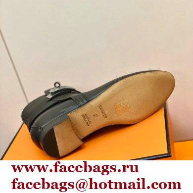 Hermes Neo Ankle Boots Black Handmade