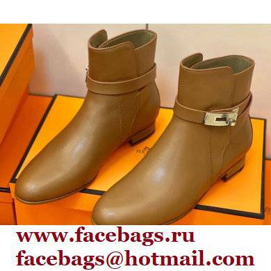 Hermes Neo Ankle Boots Brown Handmade