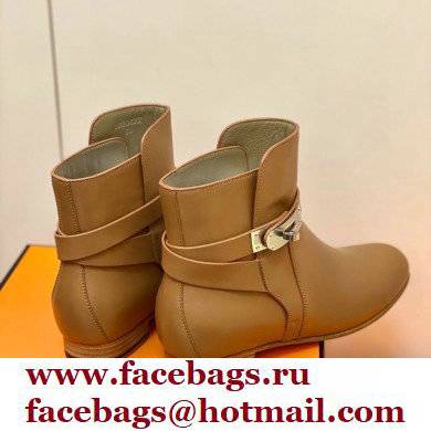 Hermes Neo Ankle Boots Brown Handmade