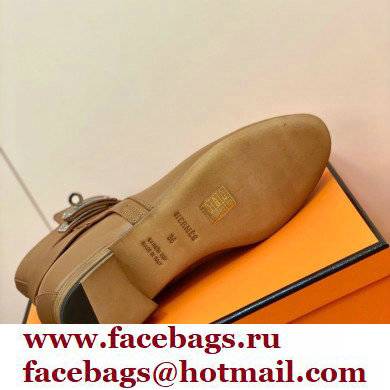 Hermes Neo Ankle Boots Brown Handmade