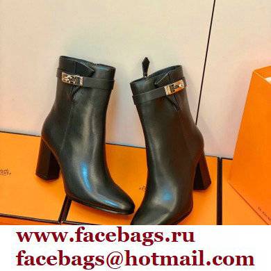 Hermes Saint Germain Ankle Boots Black Handmade