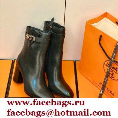 Hermes Saint Germain Ankle Boots Black Handmade