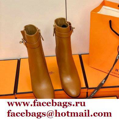 Hermes Saint Germain Ankle Boots Brown Handmade