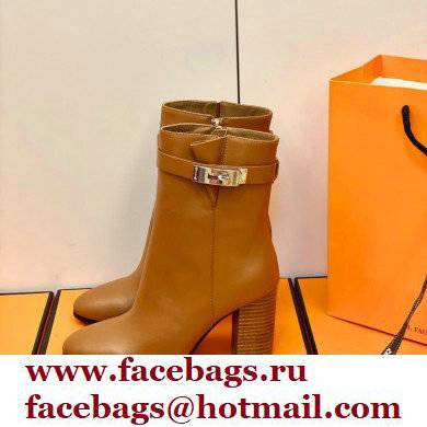 Hermes Saint Germain Ankle Boots Brown Handmade