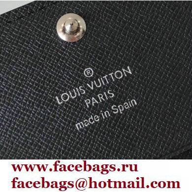 Louis Vuitton Enveloppe Carte de visite Card Holder Taiga Leather Black M64595