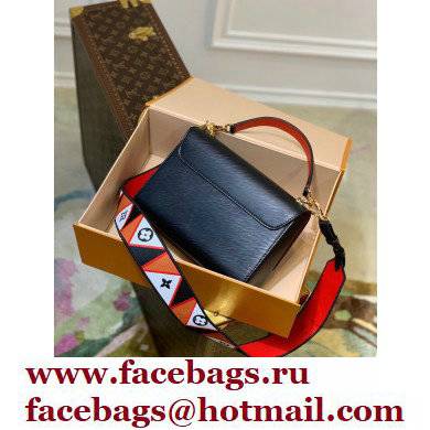 Louis Vuitton Epi Leather Twist MM Bag Karakoram M59027 Black 2021 - Click Image to Close
