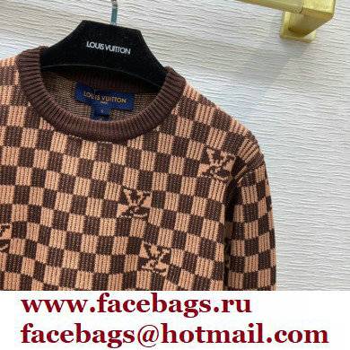 Louis Vuitton RIBBED DAMIER CREWNECK brown 2021