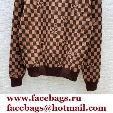 Louis Vuitton RIBBED DAMIER CREWNECK brown 2021