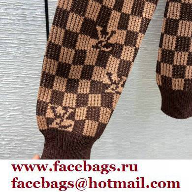 Louis Vuitton RIBBED DAMIER CREWNECK brown 2021