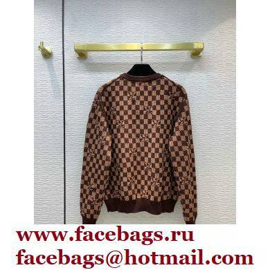 Louis Vuitton RIBBED DAMIER CREWNECK brown 2021