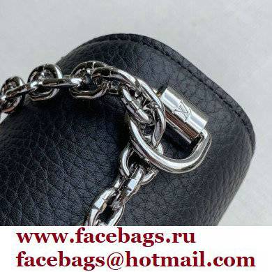 Louis Vuitton Twist MM Bag Ruthenium Hardware Iridescent Black 2021