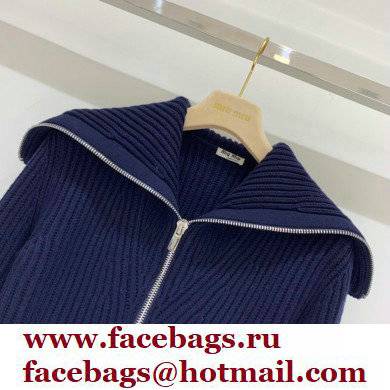 MIU MIU POLO SWEATER BLUE 2021