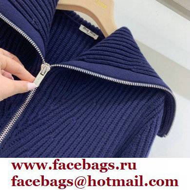 MIU MIU POLO SWEATER BLUE 2021