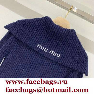 MIU MIU POLO SWEATER BLUE 2021