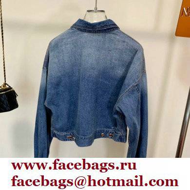 PRADA TRIANGLE BLUE DENIM JACKET 2021