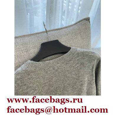 celine logo cashmere sweater gray 2021