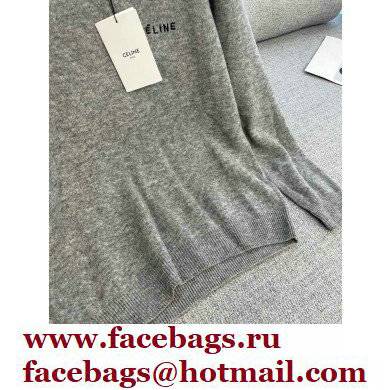 celine logo cashmere sweater gray 2021