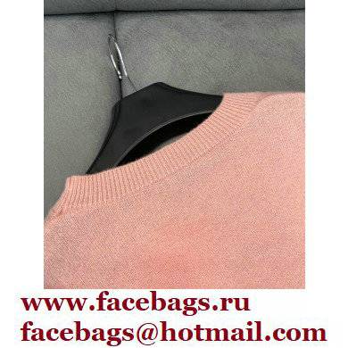 celine logo cashmere sweater pink 2021