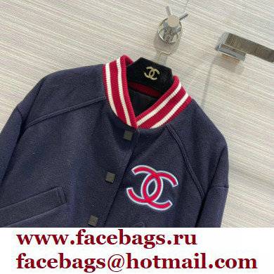 chanel cashmere jacket navy blue 2021