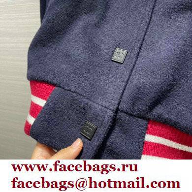 chanel cashmere jacket navy blue 2021