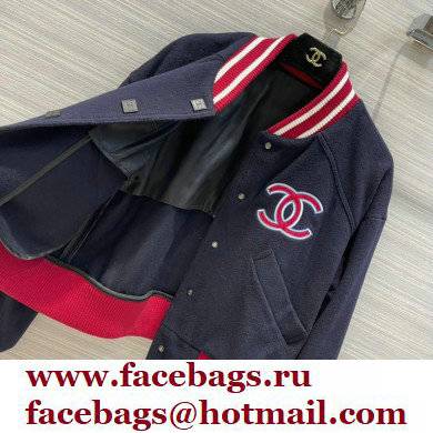 chanel cashmere jacket navy blue 2021