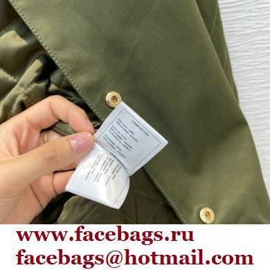 chanel quilting cotton jacket army green 2021