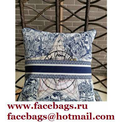 dior BLUE AROUND THE WORLD Embroidery pillow