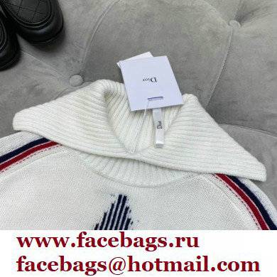 dior DiorAlps Stand Collar Sweater white 2021