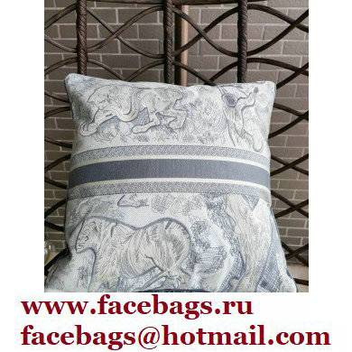 dior Gray Toile de Jouy Embroidery pillow