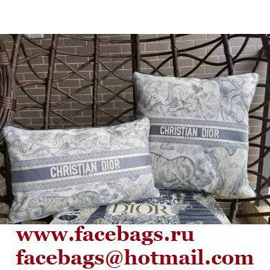 dior Gray Toile de Jouy Embroidery pillow