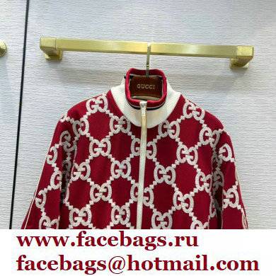 gucci burgundy gg jacket 2021