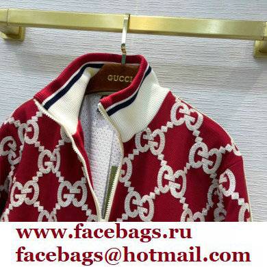 gucci burgundy gg jacket 2021