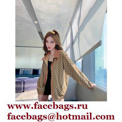 gucci gg canvas coat with colar 2021