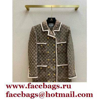 gucci gg velvet coat gray 2021