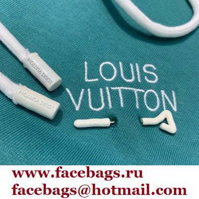 louis vuitton Embroidered Signature Hoodie green 2021