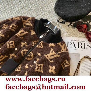 louis vuitton MONOGRAM SHEARLING COAT 2021