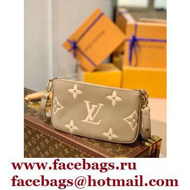 louis vuitton gray Monogram Empreinte leather Multi Pochette Accessoires m45777