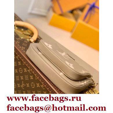 louis vuitton gray Monogram Empreinte leather Multi Pochette Accessoires m45777