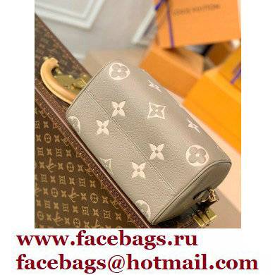 louis vuitton gray Monogram Empreinte leather Speedy Bandouliere 25 m58947