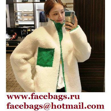 louis vuitton white shearling coat 2021