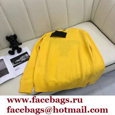 prada logo cashmere sweater yellow 2021