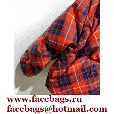 prada plaid puffer jacket RED 2021