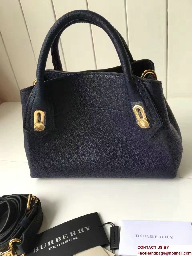 Baby Milton Bag In Grainy Leather Dark Blue 2017