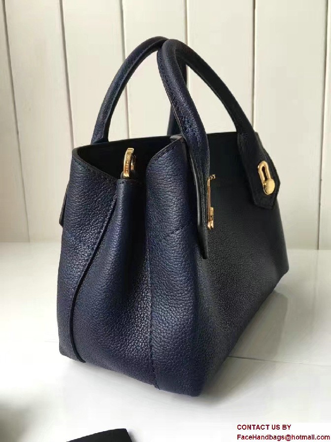 Baby Milton Bag In Grainy Leather Dark Blue 2017